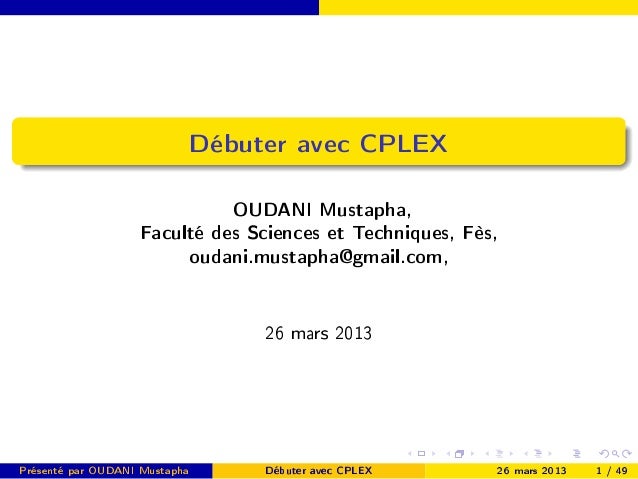 logiciel cplex